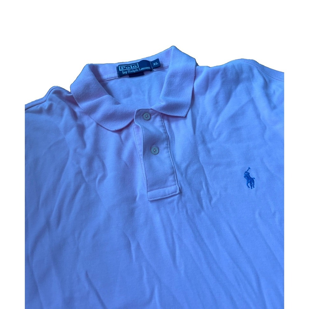 Polo Ralph Lauren Mens Heather Pink Polo Shirt XL Classic Fit Short Sleeve Pique